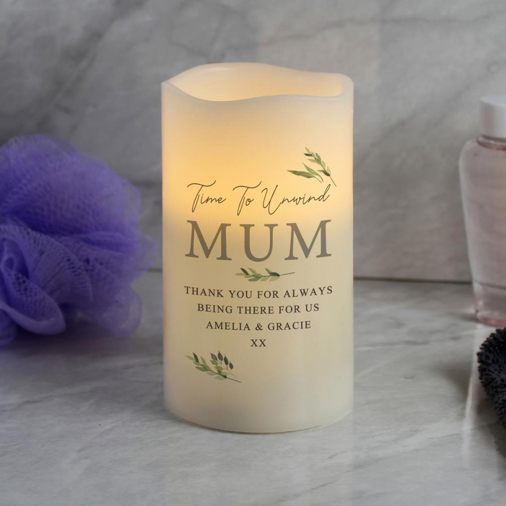 Personalised Botanical LED Candle Extra Image 2